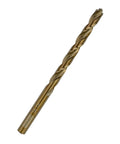Heavy Duty Cobalt Drill Bits Set One Quarter Inch By Four Inch 5 Piece Metal Drill Bit Set For Steel Cast Iron Fast Penetration And Long Lasting Durability For Drilling Through Hard Metals Quickly And Cleanly single drill bit front view