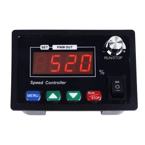 Badass 40A Dc Motor Speed Controller With Sharp Digital Display And Pwm Adjustments For Hassle Free Forward Reverse Direction Changes On 12 To 48 Volts, showcasing digital display and adjustment buttons.