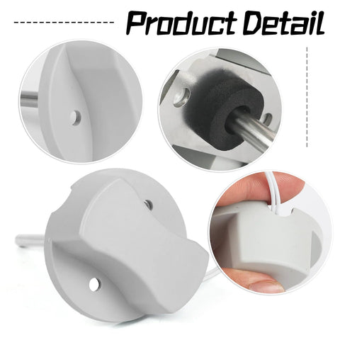 Gray discharge air temperature sensor with metal probe and two-wire lead for Honeywell zone controller replacement