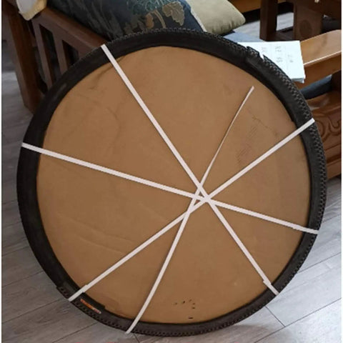 Backside view of Tempered Glass Lazy Susan Turntable for Dining Table with Swivel Assist System, securely packaged for delivery.