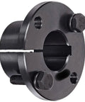 Premium Steel Split Taper Bushing With A Precise 1.125 Inch Bore For Qd Sheave Mounts, heavy-duty black bushing image.
