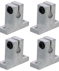 Four Pack Aluminum Linear Rail Shaft Supports For 8mm Diameter Shafts, Heavy Duty Motion Guide Rails, front view