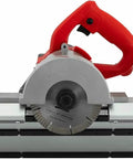 Pro Grade Electric Tile Chamfering Tool For Precise 43 Degree Bevel Cuts With 1200W Motor and rock solid frame front view.