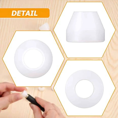20 Pcs Pen Bushings Set For Finishing And Turning Projects Nonstick White Synthetic Bushings Easy To Clean For Woodturning Enthusiasts Professionals And Hobbyists Wide Application