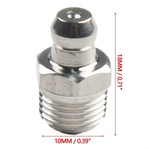 Top Tier Straight Hydraulic Grease Fitting Assortment Kit For M10 X 1mm Thread Made From Rust Resistant 201 Stainless Steel Ideal For Bearings Industrial And Farm Workshop Gear And Heavy Duty Maintenance Jobs, M10x1mm 201 stainless steel grease fitting