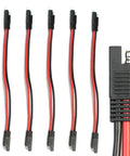 5 Pack 12 Gauge 2 Pin Quick Disconnect Polarized SAE Connector Wire Harness For Motorcycle Boat Car Tractor