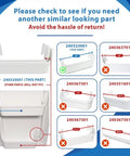 Comparison of Upgraded Fridge Door Shelf Replacement Bin 240323001 for Frigidaire with other incompatible parts