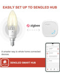 Zigbee Smart Light Bulbs 4 Pack With Hub Required, Sengled hub setup with smart home app interface, voice control enabled