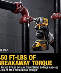 Atomic 20V Max Three Eighths Inch Cordless Impact Wrench With Hog Ring Anvil Tool Only in use on metal pipe