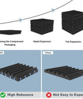 Top Shelf Studio Gear 48 Pack Premium High Density Acoustic Foam Panels 12 By 12 Inch Wedge Design showing expansion stages.