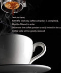 Home Espresso Machine With 15 Bar Constant Pressure Extraction, 0.5mm Fine Filtration, coffee pouring into white cup