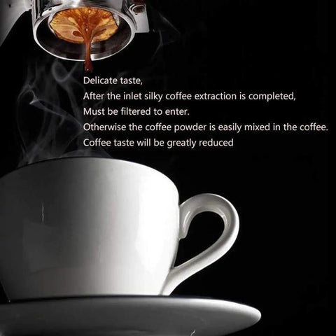 Home Espresso Machine With 15 Bar Constant Pressure Extraction, 0.5mm Fine Filtration, coffee pouring into white cup