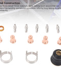 Pro Grade Plasma Cutter Consumables Kit with IPT40 electrodes, nozzles, cups, and standoffs for CUT 55DS 65DS torch