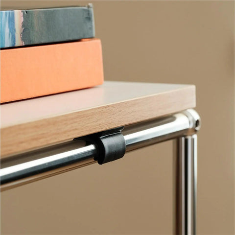 Rock Solid PC Desk With Smooth Gliding Casters And Built Tough Frame For Home Office Setup showcasing a sturdy tabletop and steel frame.