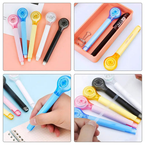 Smooth As Butter Pen Style Correction Tape Rollers With Zero Stink And Zero Drama Glide for fast edits in assorted colors.