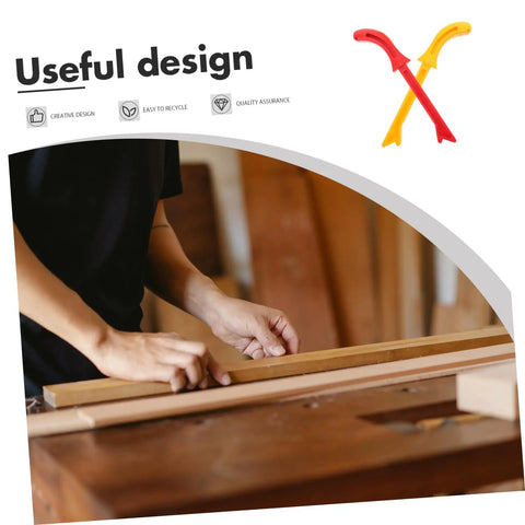 Person using 2 Pack Woodworking Push Sticks for Safety and Precision, Ergonomic Jointer Push Blocks, Hand Protection for Shapers and Planers