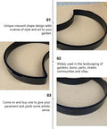 Crescent Moon Patio Molds Set For DIY Walkways, 3 Pcs Concrete Stepping Stone Molds For Garden Paths in black ABS plastic.