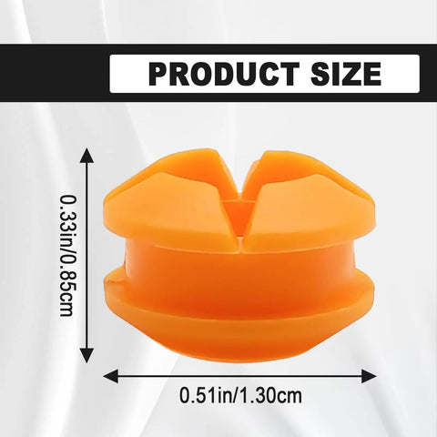 Two Pack Orange Transmission Shift Cable Bushing Repair Kit For Nissan Armada Pathfinder Xterra Titan Frontier QX56 QX80 Equator 2004 Through 2022 Auto Parts OE Replacement 134193; bushing size 0.33in by 0.51in.