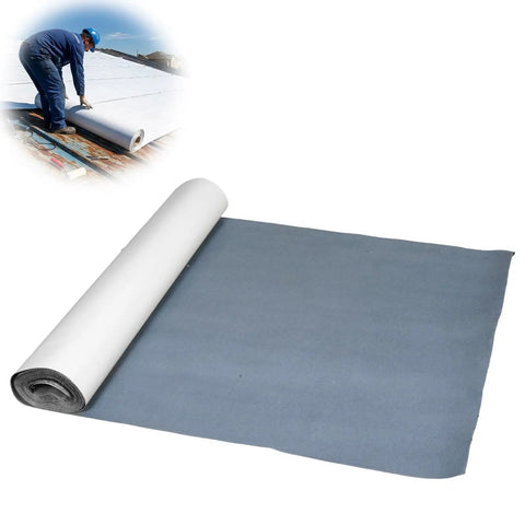Bulletproof Self Adhesive Rubber Roofing Membrane Roll 39 By 16 Point 4 Feet laid out on a roof for waterproofing.