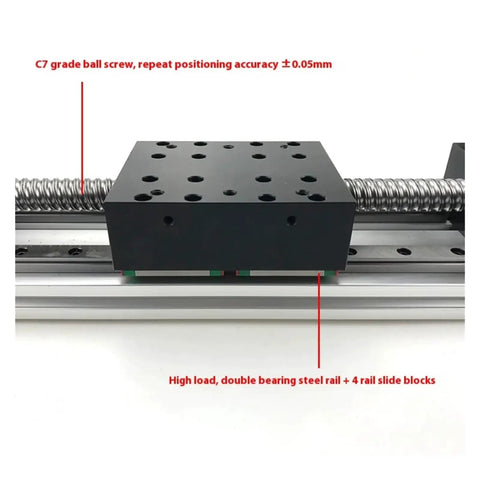 Reinforced Dual Rail Ball Screw Linear Slide Kit For CNC Machines Heavy Duty Precision Cross Module with ball screw detail