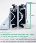 Extension Drawer Slides With Ball Bearing Runners Black 16 Inch Quiet Glide Tracks in side view showing dimensions and structure.