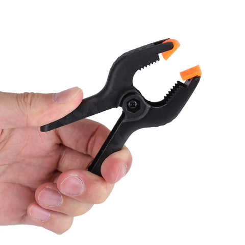 3 Inch Plastic Spring Clamps With Killer Anti Slip Grip Heavy Duty Woodworking And Backdrop Clips Hella Handy For Crafts Home Diy Total Flexible Tool Built Tough For Quick Projects held in hand