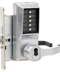 Mortise Combo Lever Lock With Key Override Deadbolt For Passage And Lockout Doors Heavy Duty Brass Satin Chrome Finish