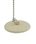 Rubber Stopper For Tub Drain White With Split Ring And Bead Chain, Debris Guard For Indoor And Outdoor Use, Easy To Install
