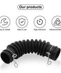 Heavy Duty Washing Machine Drain Hose Connecting Tub To Pump Compatible With LG Washers Model AEM73213001 Thick Rubber view showing flexible design and clamps.