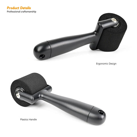All In One Vinyl Wrap Roller Kit Pro Grade with ergonomic black plastic handle and foam seam roller