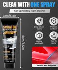 Tube of scratch removal wax with car illustration, 60ml size, labeled for deep cleans and stain protection.