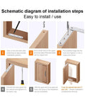 Installation guide for Stainless Steel Rotating Invisible Door Pivot Hinge for Internal Doors and Screens, Adjustable Latch Catches