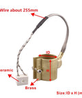 110V 250W Brass Band Heater 35mm By 45mm For Injection Molding Machines With Ceramic Wire Connection Safe Wiring Rust Resistant