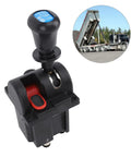 Dump Truck PTO Control Valve With Four Holes Slowdown Tipper Switch Control Valve With PTO Switch for hydraulic systems shown with a truck.