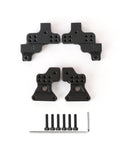 SCX24 Adjustable Shock Tower Mount Kit Four Pack With Multi Position Brackets and screws displayed on white background.