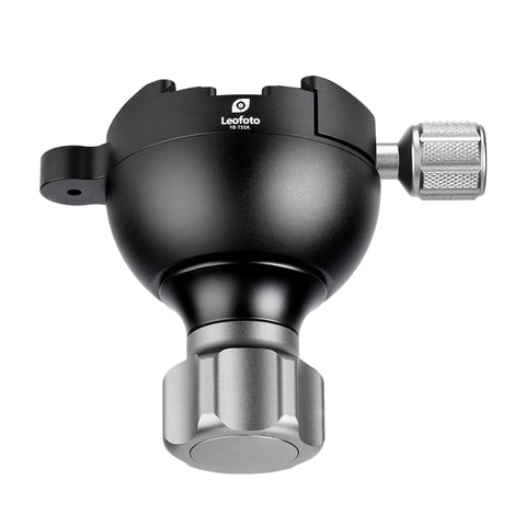 Heavy Duty Leveling Half Ball Adapter With Built In Bubble Level And Arca Swiss Compatible Clamp For 75 Mm Bowl Tripod top view with knob.