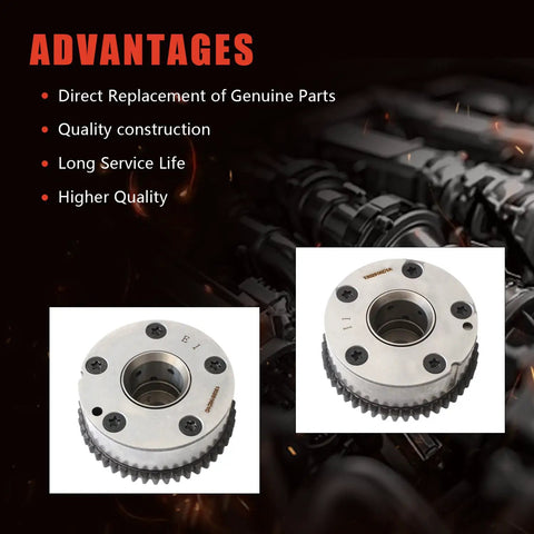 Pro Grade VVT Cam Sprocket And Timing Phaser Kit For 2011-2017 Nissan Juke detailed view of cam sprocket construction and gear design.