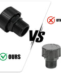 3/4 NPT Hydraulic Breather Cap Poly Vent Cap for Hydraulic Tanks And Reservoirs, black plastic, durable vs cracked alternative