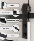 Bi Fold Barn Door Hardware Kit For Two Doors With Low Ceiling Roller System Lite Version Fits 24 Inch Bifold Doors No Door Included