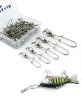 Duo Lock Ball Bearing Snap Swivels For Fishing Lures And Tackle, Easy Open Barrel Swivels, brass and stainless, size #1