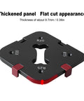 Top Shelf Aluminum Corner Radius Template Set R15 Through R50 Router Table Edge Shaper showing thickness and R15-R30 markings.