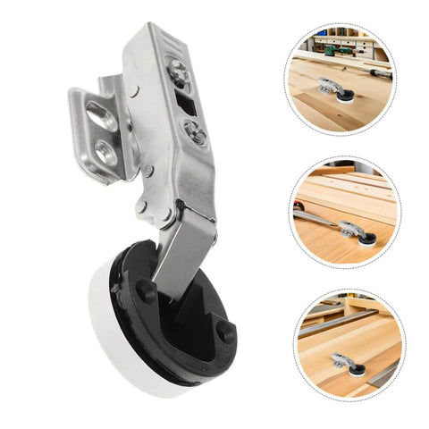 Soft Close Glass Door Hinges Set Of 3 For Inset Cabinets with Concealed Hydraulic Damping Heavy Duty Metal Build, view of hinge
