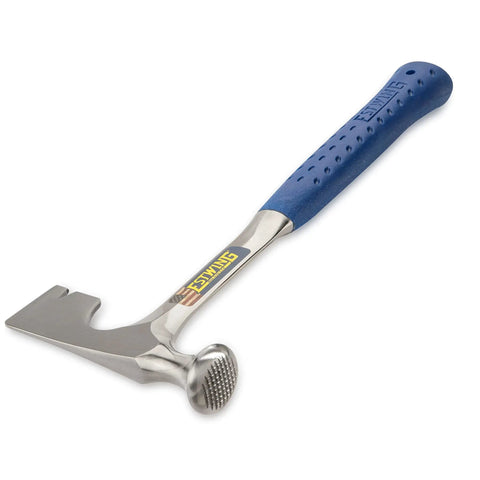 Pro Grade On The Job Drywall Hammer 14 Oz with milled face and shock reduction grip, featuring a beveled nail slot for easy nail pulling