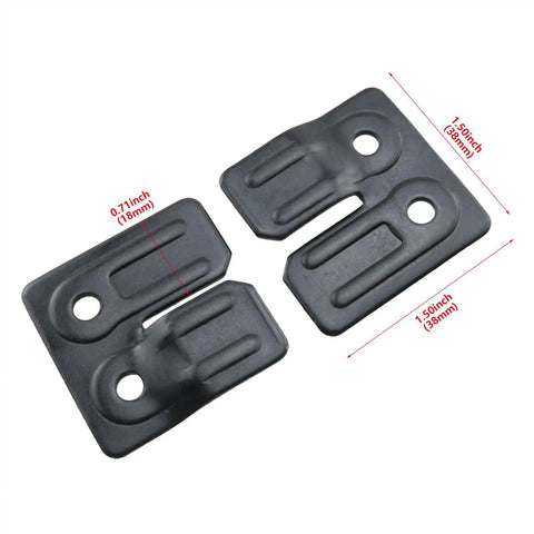 Hella Rust Resistant Black Table Leaf Levelers Pair Heavy Duty Dining Bench Connector Hardware Built Tough Extension Bracket, 38x18mm, iron.