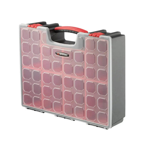Heavy Duty 8 Bin Hardware Organizer With Removable Bins Portable Tool Box For Nuts Bolts Screws Nails And Small Parts Clear Locking Lid