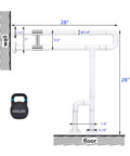 Diagram of 28 Inch Stainless Steel Toilet Grab Bar With Anti Slip Nylon Coating Handrail For Elderly Bathroom Safety And Handicap Shower Bath Rail
