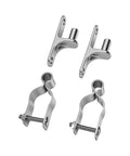 Heavy Duty Wall Mount Gate Hinges For Chain Link And Wood Gates, 1 3 8 Inch Post, stainless steel outdoor fence hardware set