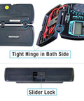 Auto Ranging Pocket Digital Multimeter with tight hinge and slider lock, featuring DC and AC measurements and non-contact voltage detection.