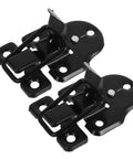 Black Duckbilled Hasp Toggle Lock for Jewelry Boxes and Wooden Cases, spring loaded, Chinese design, easy open and close.