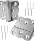 Two Pack Stainless Steel Self Closing Spring Hinges With Adjustable Tension 2.4x3 Inch, Rust Resistant for Screen Doors